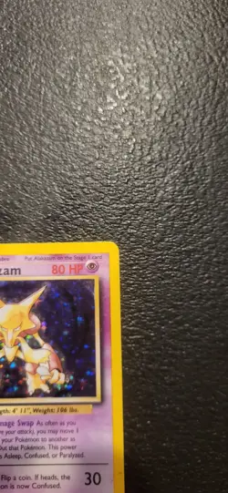 Alakazam 1999 Base Set 1/102 Holo Pokemon Card MP - Image 3