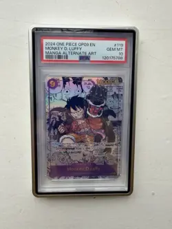 One Piece Luffy OP09-119 Manga Alternative Art Card PSA 10 English New (Other) - Image 3