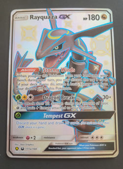 Pokemon TCG Rayquaza GX Alternate Art Holo Card 177a/168 Celestial Storm - Image 1