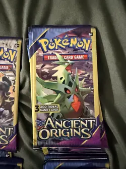 Rare Pokeman XY Ancient Origins 3 Card Booster Pack, Sealed - Image 1