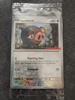 Pokemon Lechonk 154/198 SV Scarlet Violet Gamestop Promo Card New Sealed - Image 1