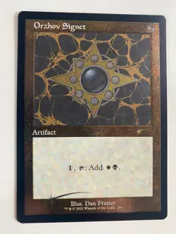 Orzhov Signet *Etched Foil* SECRET LAIR: Dan Frazier 2021 MT/NM MTG Combine Ship - Image 2