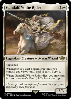 MTG Gandalf, White Rider - The Lord of the Rings #290 - Image 1