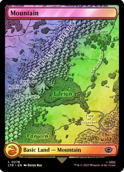 MTG FOIL Mountain 278 Full Art - The Lord of the Rings #278 - Image 1