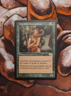 Argothian Enchantress Urza's Saga MTG Magic the Gathering 1st Edition - Image 1