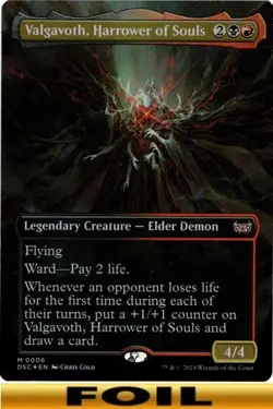 1x - Valgavoth, Harrower of Souls - FOIL BORDERLESS #06 - CMR: Duskmourn MTG - Image 1