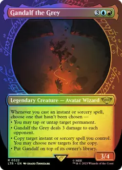 MTG FOIL Gandalf the Grey 322 Showcase - The Lord of the Rings #322 - Image 1
