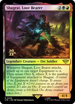 MTG FOIL Shagrat, Loot Bearer Prerelease The Lord of the Rings - Promo: Date - Image 1