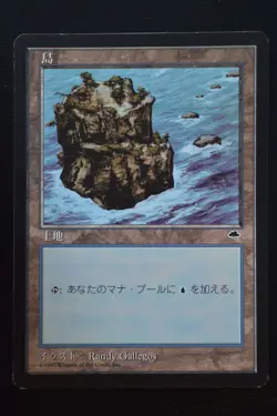 Magic The Gathering MTG ISLAND (ROCKY PATH) JAPANESE Tempest LP Lightly Played - Image 1