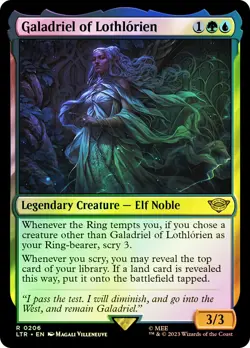 MTG FOIL Galadriel of Lothlorien - The Lord of the Rings #206 - Image 1