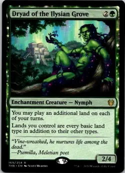 MTG Magic The Gathering Dryad Ilysian Grove Theros Played See Scan - Image 1