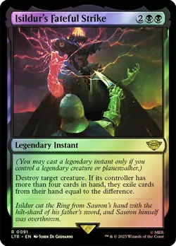 MTG FOIL Isildur's Fateful Strike - The Lord of the Rings #091 - Image 1