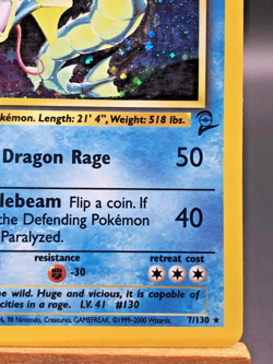 Pokemon Base Set 2 Gyarados Holo English 7/130 LP - Image 4