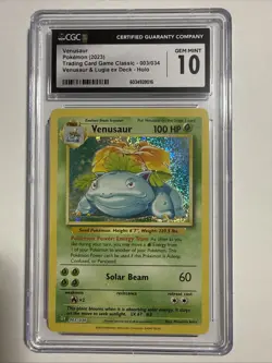 Pokemon TCG Venusaur 003 Classic Collection CGC Gem Mint 10 - Image 1