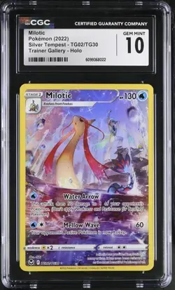 CGC 10 GEM MINT Pokemon Milotic Trainer Gallery Silver Tempest TG02/TG30 - Image 1
