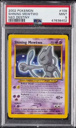 2002 POKEMON NEO DESTINY #109 SHINING MEWTWO PSA 9 - Image 1