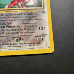 2001 Scizor #33 - Black Star Promo Non-Holo Rare - Pokemon TCG - LP - Image 3