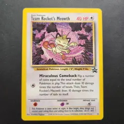2000 Team Rocket's Meowth #18 - Black Star Promo Non-Holo Rare- Pokemon TCG - LP - Image 1