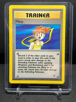 Misty 102/132 Rare Pokemon 2000 Gym Heroes LP - Image 1
