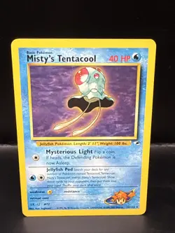 Pokemon TCG Gym Heroes 1st Edition Misty's Tentacool Non Holo Rare 32/132 2000 - Image 1