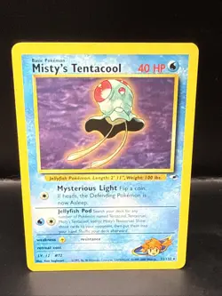 Pokemon TCG Gym Heroes 1st Edition Misty's Tentacool Non Holo Rare 32/132 2000 - Image 2