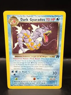 Pokemon Vintage Dark Gyarados 8/82 Holo Team Rocket Prerelease Promo WOTC AQ - Image 1