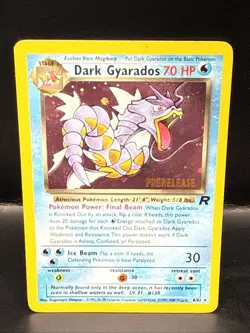 Pokemon Vintage Dark Gyarados 8/82 Holo Team Rocket Prerelease Promo WOTC AQ - Image 2