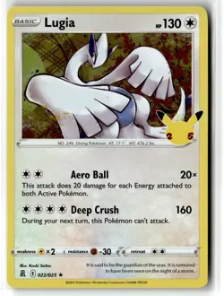 Lugia ⭐ 022/025 Rare Holo Celebrations 2021 Pokemon NM/LP - Image 1