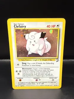 Pokemon TCG Clefairy Base Set 2 6/130 Holo Unlimited Holo Rare - Image 1