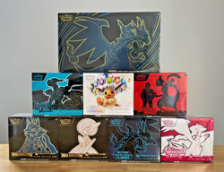 Pokemon Center Exclusive Elite Trainer Box Lot + Charizard UPC [SEALED] 7x ETBS - Image 1