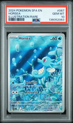 PSA 10 Horsea #067 Pokemon Shrouded Fable English 2024 - Image 1