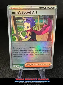 Janine's Secret Art 112/131 Pokeball, Prismatic Evolutions, Pokemon, NM - Image 1