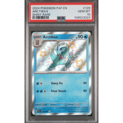 2024 POKEMON PAF EN ARCTIBAX #129 SHINY RARE 108523023 GEM MT 10 - Image 1