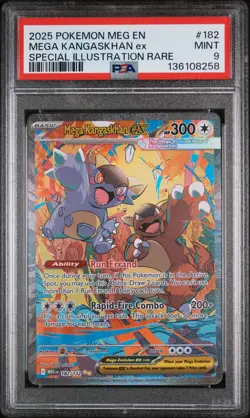 PSA 9 Pokemon TCG Mega Evolution #182/132 Mega Kangaskhan Ex MINT - Image 1