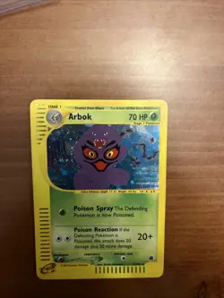 Pokemon TCG Expedition Reverse Holo Rare Arbok #3/165 eReader - Image 1