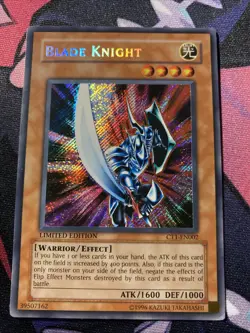 Yu-Gi-Oh Blade Knight CT1-EN002 Secret Rare Limited Edition LP - Image 1