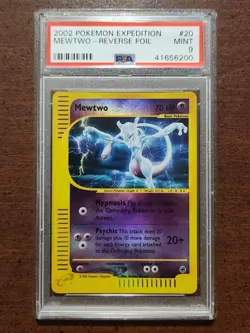 🔥🔥PSA 9 Mewtwo Reverse Holo Rare Pokemon Card Expedition 20/165 Mint🔥🔥 - Image 1