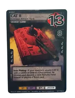 2005 GI JOE TRADING CARD GAME TCG ARMORED STRIKE RARE CAT II CARD 67 / 78 MINT ! - Image 1