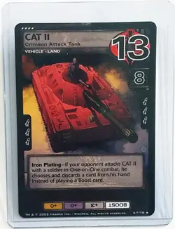 2005 GI JOE TRADING CARD GAME TCG ARMORED STRIKE RARE CAT II CARD 67 / 78 MINT ! - Image 2