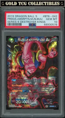PSA 10 ⭐ SR Majin Buu Destroyer Kings Card Super DBS DBZ Heroes - Image 1