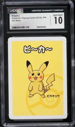 2019 Pokemon Japanese Playing Cards Old Maid Pikachu CGC 10 - Image 1