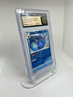 CGC 10 Pristine Vaporeon Prismatic Holo 0207/14 Gem Pack Vol.2 cbb2 Pokemon Card - Image 2
