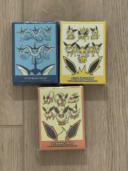 NEW Pokemon S-Chinese Jolteon Flareon Vaporeon Card Sleeves SEALED - Image 1
