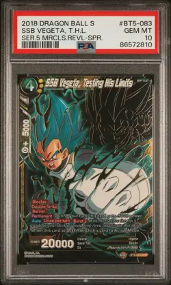 2018 Dragon Ball Super Card Game Limits SSB Vegeta #BT5-083 Special Rare PSA 10 - Image 1