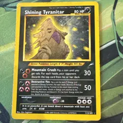 Shining Tyranitar 113/105 Neo Destiny Unlimited Holo Pokemon Card HP - Image 1