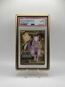 Team Rockets Mewtwo EX Hyper Rare Card 240/182 SV10 Destined Rivals PSA 10 - Image 1