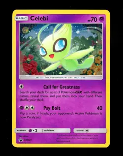 2019 Pokemon CELEBI Black Star Promo COSMOS HOLO Rare Sun & Moon Set Card #SM224 - Image 1