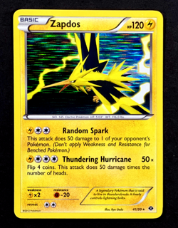 2012 Pokemon ZAPDOS Next Destinies HOLO RARE Black & White Set Card 41/99 - MINT - Image 2