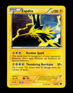 2012 Pokemon ZAPDOS Next Destinies HOLO RARE Black & White Set Card 41/99 - MINT - Image 4