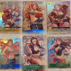 One Piece TCG EXCLUSIVE Asia Mini Tin Vol 2 Set of All 6 Promo Foil Cards SEALED - Image 1